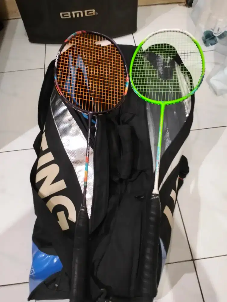 dijual 1 tas, 2 raket