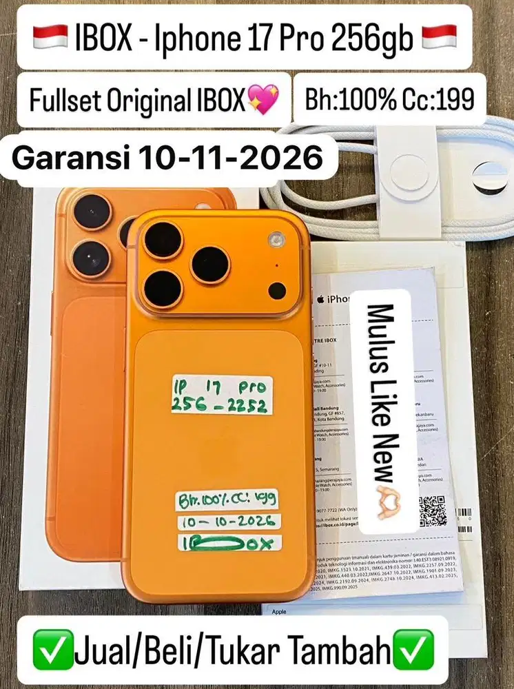 Iphone 17 Pro 256 Gb Cosmic Orang Ibox bisa cicilan
