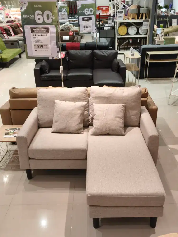 Sofa L 2 Seater Baru Murah