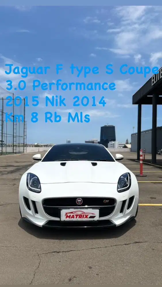Jaguar F type S Coupe 3.0 Performance 2015 nik14 White siap pakai