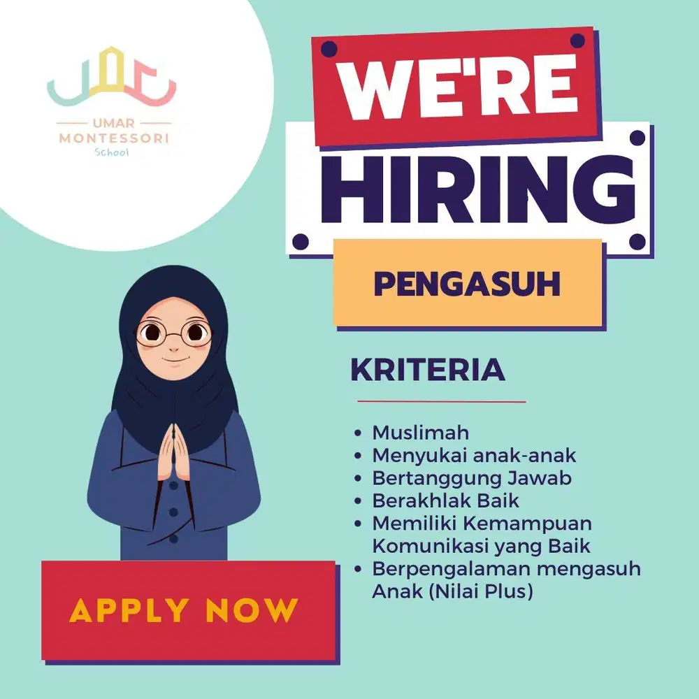 LOWONGAN PEKERJAAN PENGASUH DAYCARE