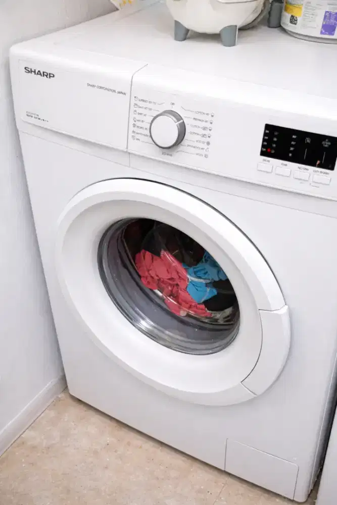 Mesin Cuci Front Loading Sharp 7 Kg ES-FL1072B Normal Siap Pakai