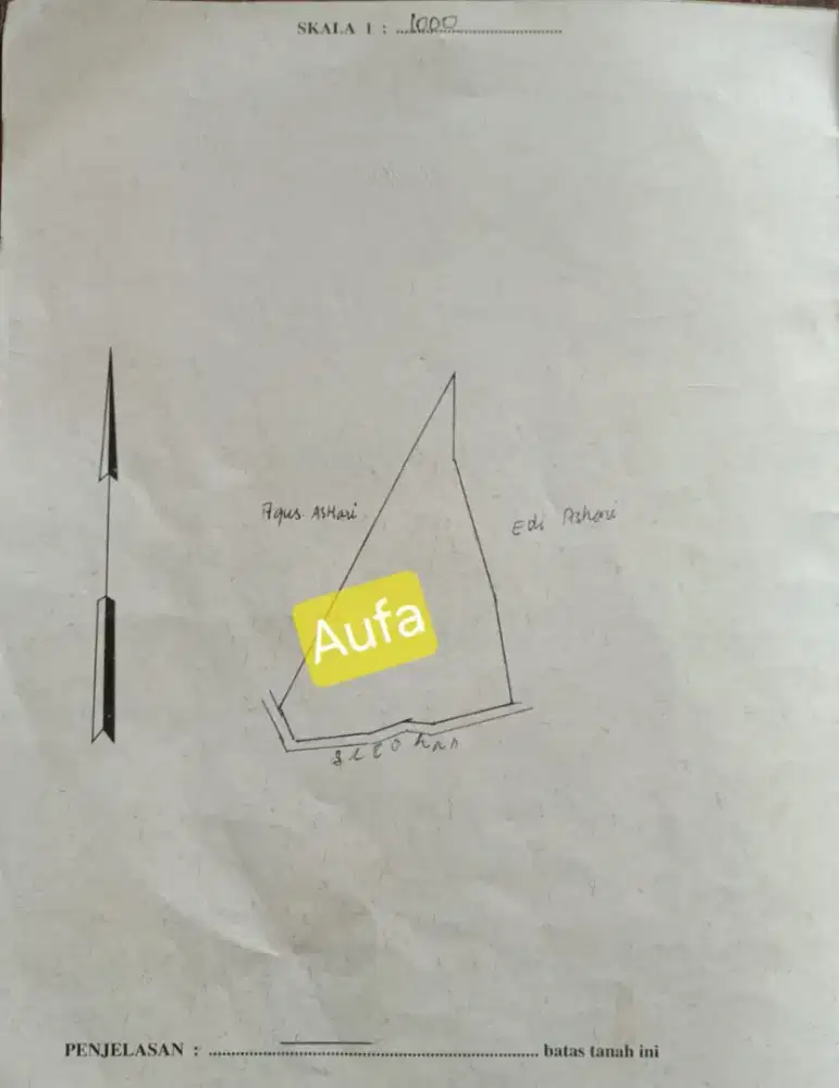 DIJUAL TANAH SAWAH SHM DI JUMO, TEMANGGUNG - VIEW PEGUNUNGAN