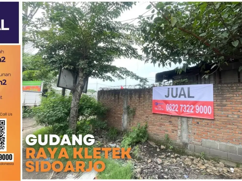 Jual Gudang Besar Taman Sidoarjo Lahan 3 Hektar Cocok Pabrik