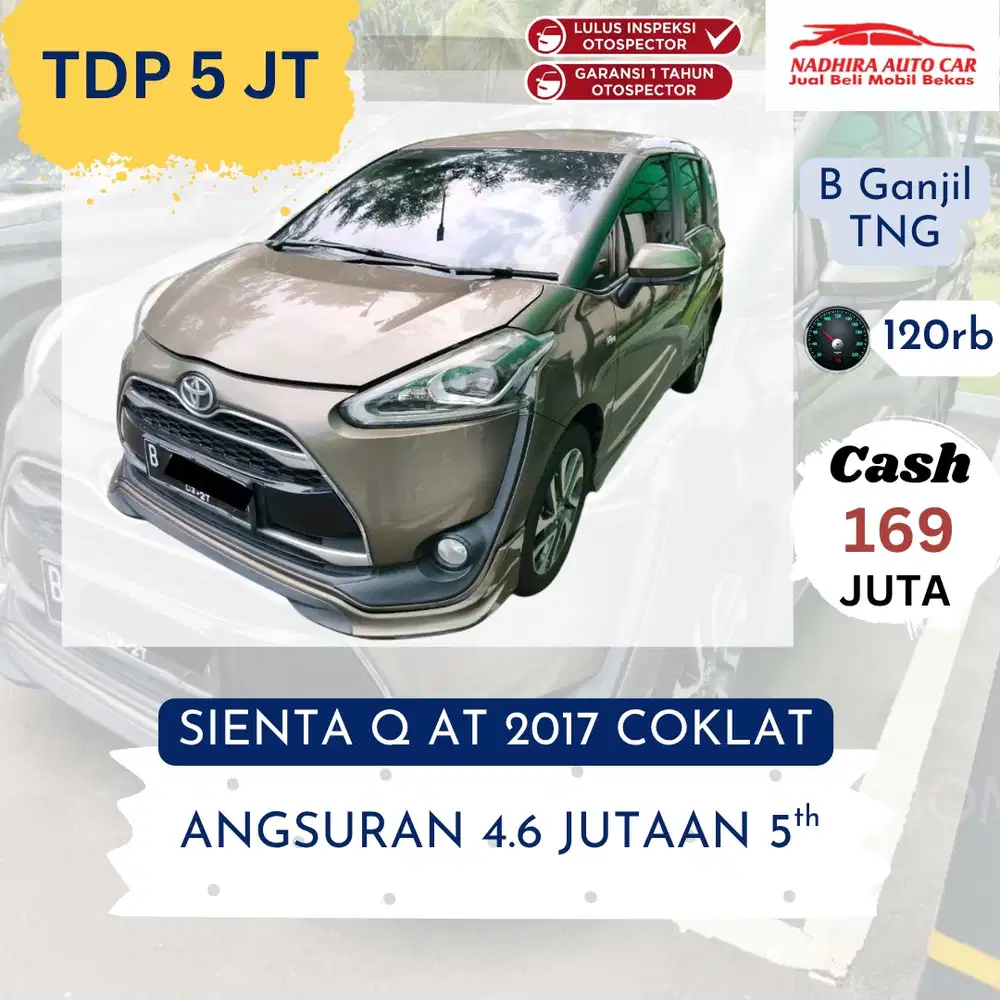 DP 5 Juta Sienta Q AT 2017 Coklat