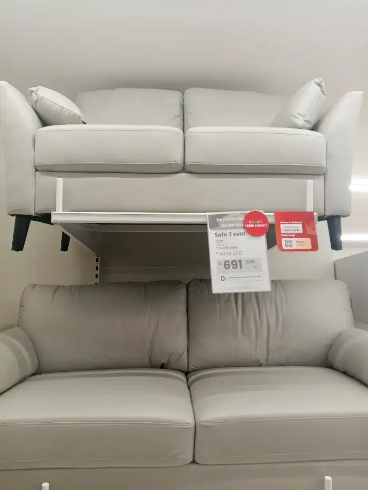 Sofa set tamu abu abu