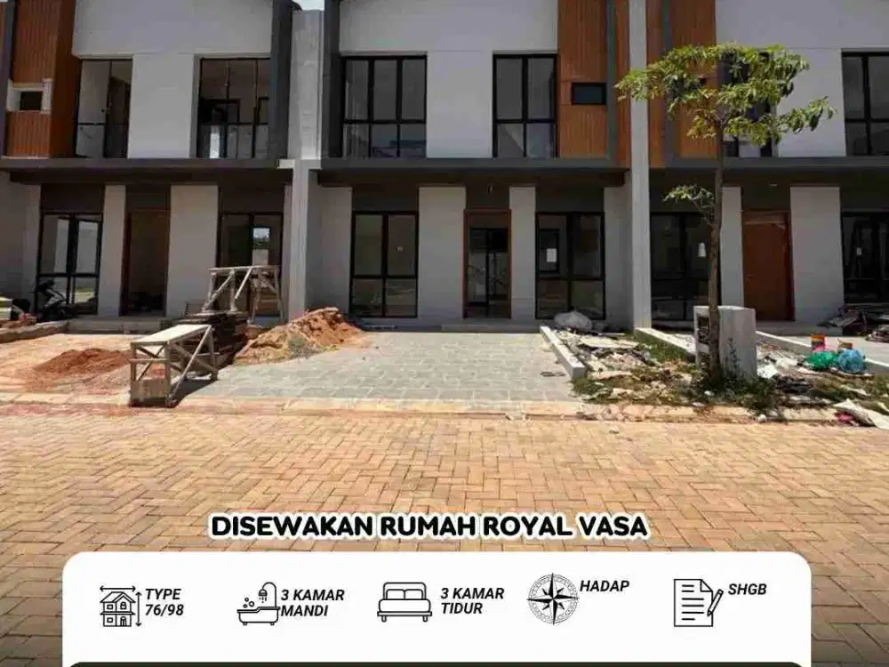 Disewa rumah 2 lantai Royal vasa batam center
