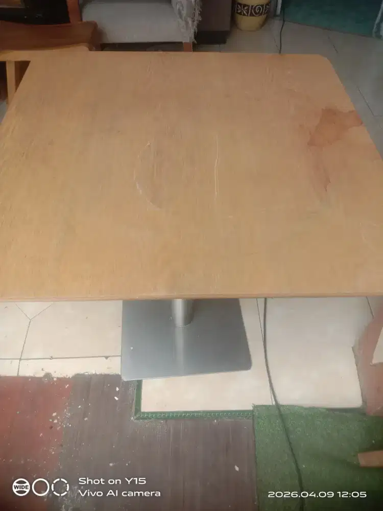 Jual murah meja kafe motip kotak segi empat