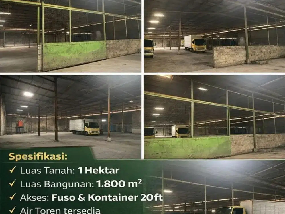 DISEWAKAN CEPAT GUDANG LOGISTIK 1800M2 LOKASI Gunung PUTRI BOGOR