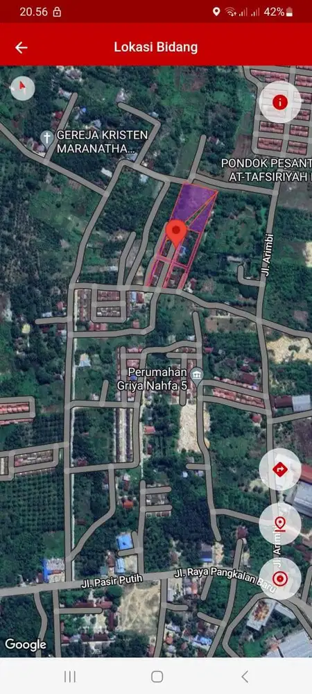 Tanah Sisa Perumahan 6000m2 Pasir Putih SHM Bonus 10 rumah Jual murah