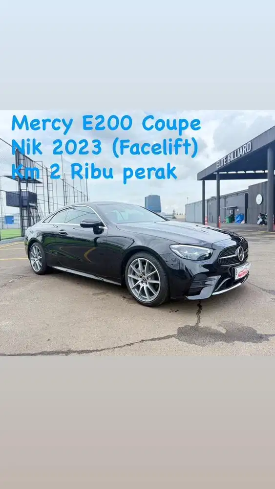 Mercy E200 Coupe Nik 2023 Facelift Black on Cinnamon siap pakai