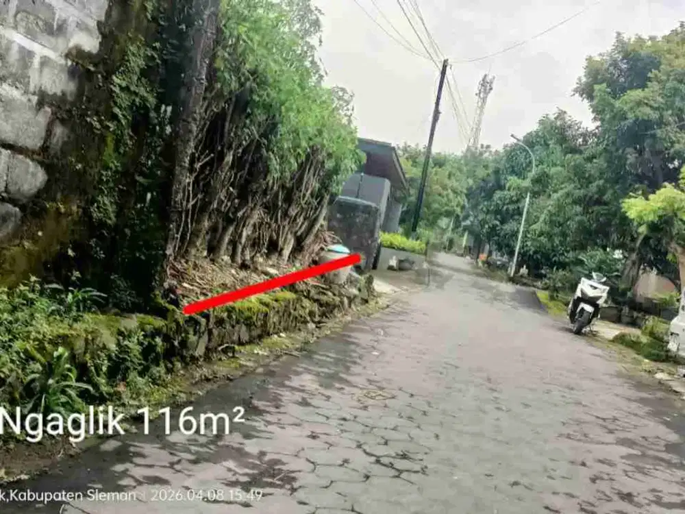 tanah.116m  dekat kampus  uii jl kaliurang km 12