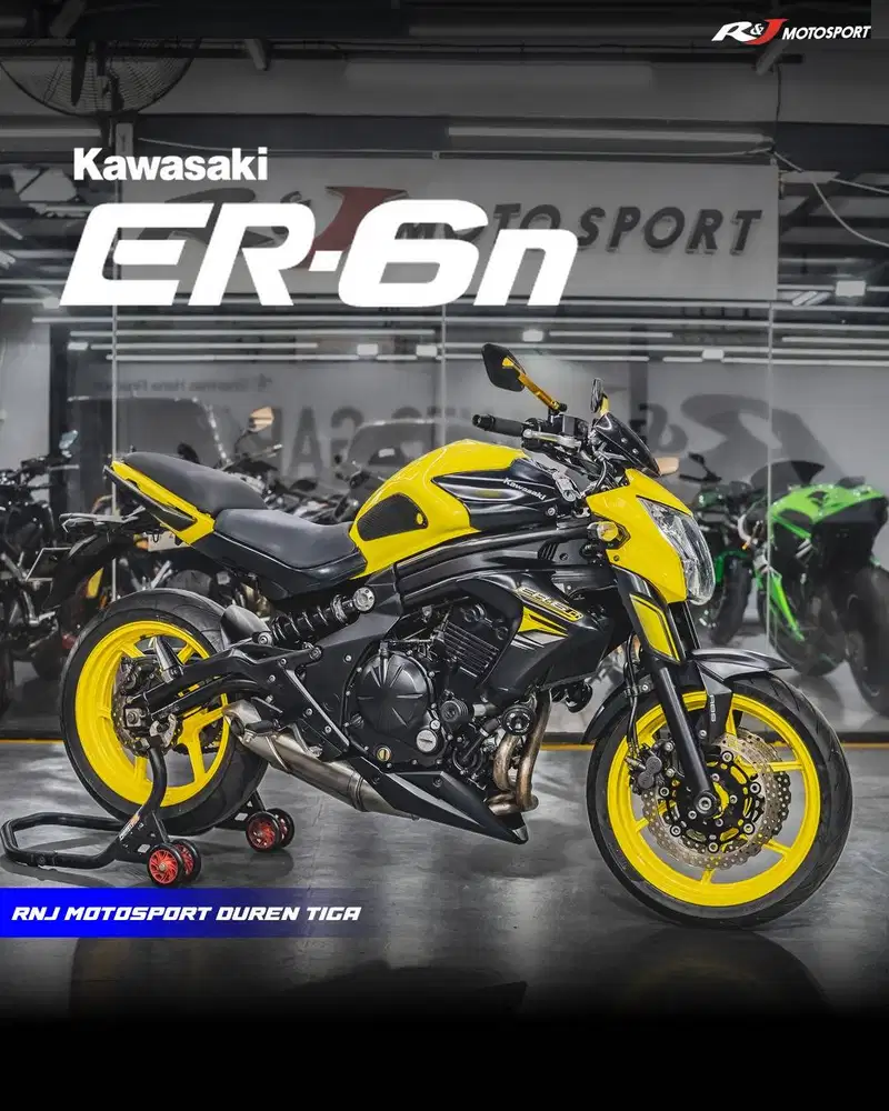 Kawasaki ER6N ABS 2015 Km 22.000an Warna Kuning
