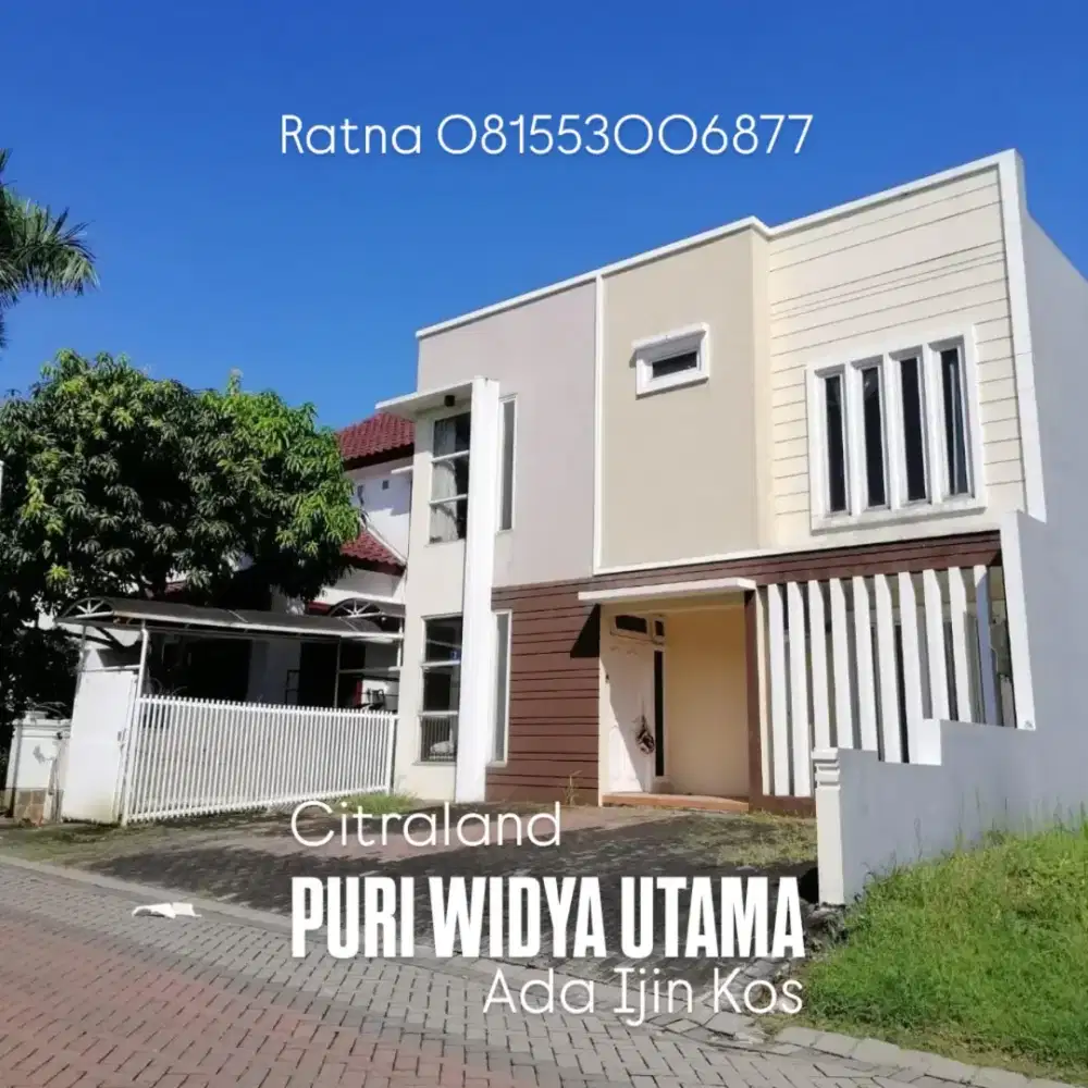 Dijual Rumah Citraland PuriWidyaUtama