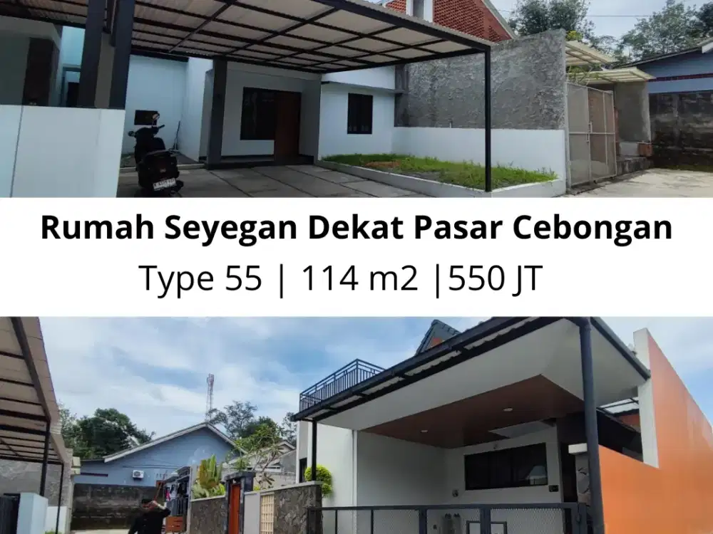 Rumah Minimalis Seyegan – Carport 2 Mobil, Harga 550 Jutaan