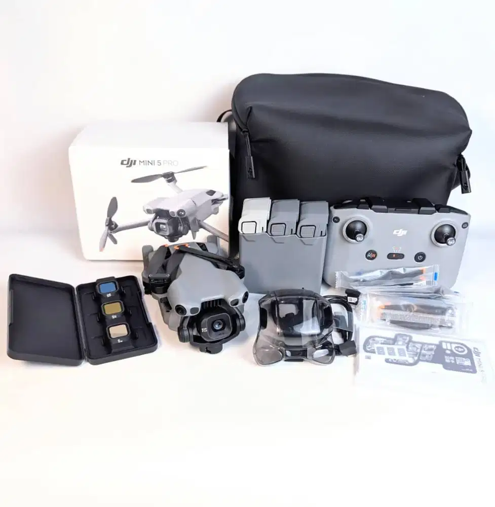 DJI Mini 5 Pro Fly More Combo RC-N3 3 battery cc rendah second mulus