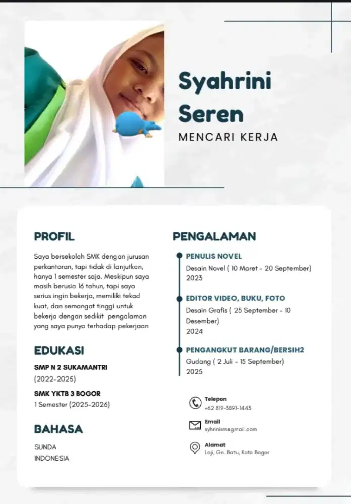 Cari lowongan kerja buat cewek, yang amanah