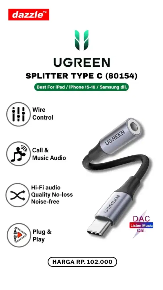 UGREEN SPLITTER TYPE C (80154)