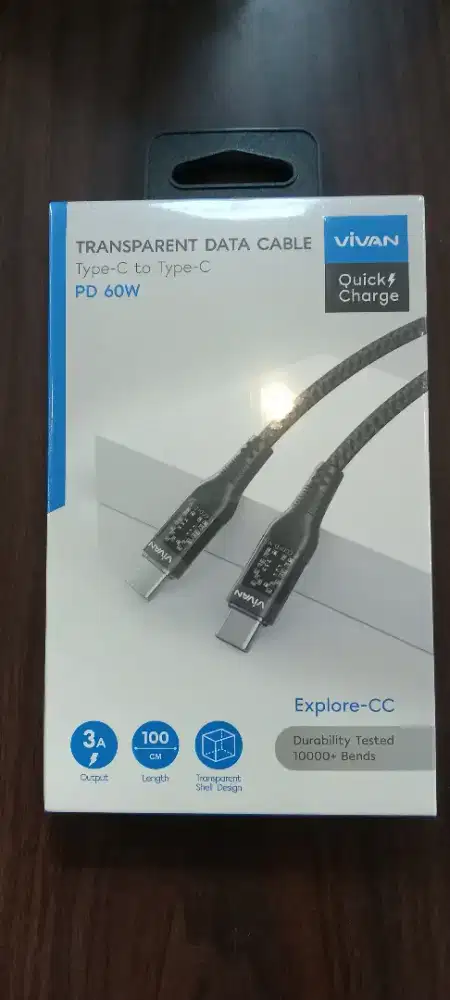 Kabel Data Vivan EXPLORE-CC Kabel Data Charger Quick Charging 3.0 PD