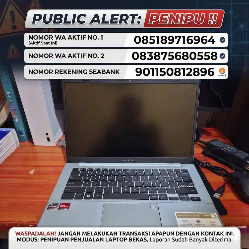 laptop Asus Ryzen PENIPUAN M.ALVIAN, 085I897I6964, 085I878I2939