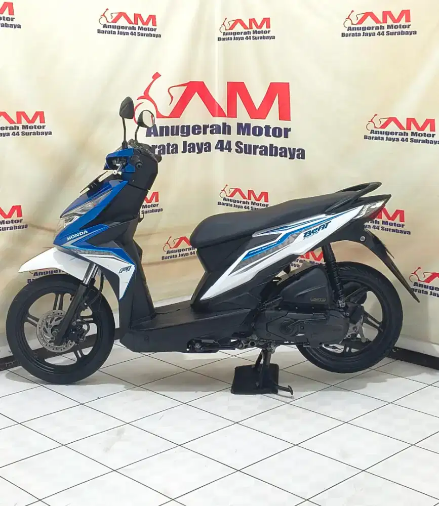Ready Honda Beat Eco Iss Tahun 2017 Biru Putih