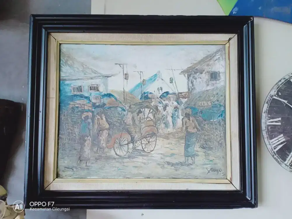 Lukisan Kanvas On Palet Lawas  Tempo Doeloe  Karya Yusuf