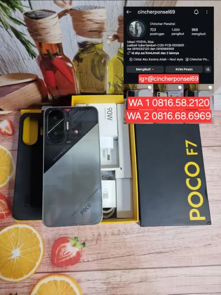 Jual HP likeNEW Poco F7 5g 12/512 super istimewa pemakaian mingguan