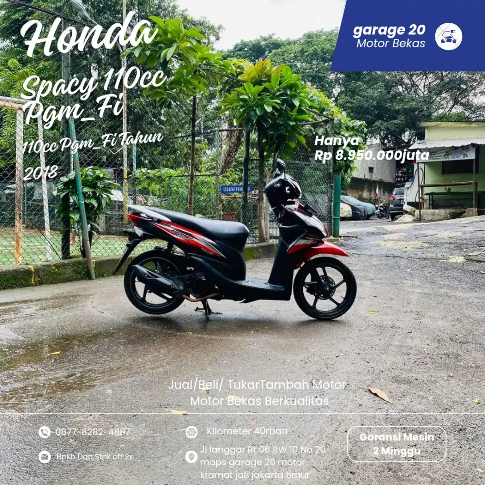 Honda Spacy helm in 110cc pgm_fi Tahun 2018