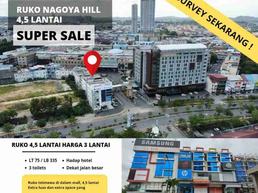 dijual Ruko mall 4 Lantai siap Di Nagoya hill posisi depan hotel