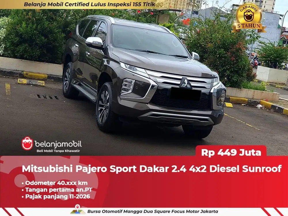 [ GARANSI 5TH ] Mitsubishi Pajero Sport Dakar 2.4 Sunroof 2021/2022
