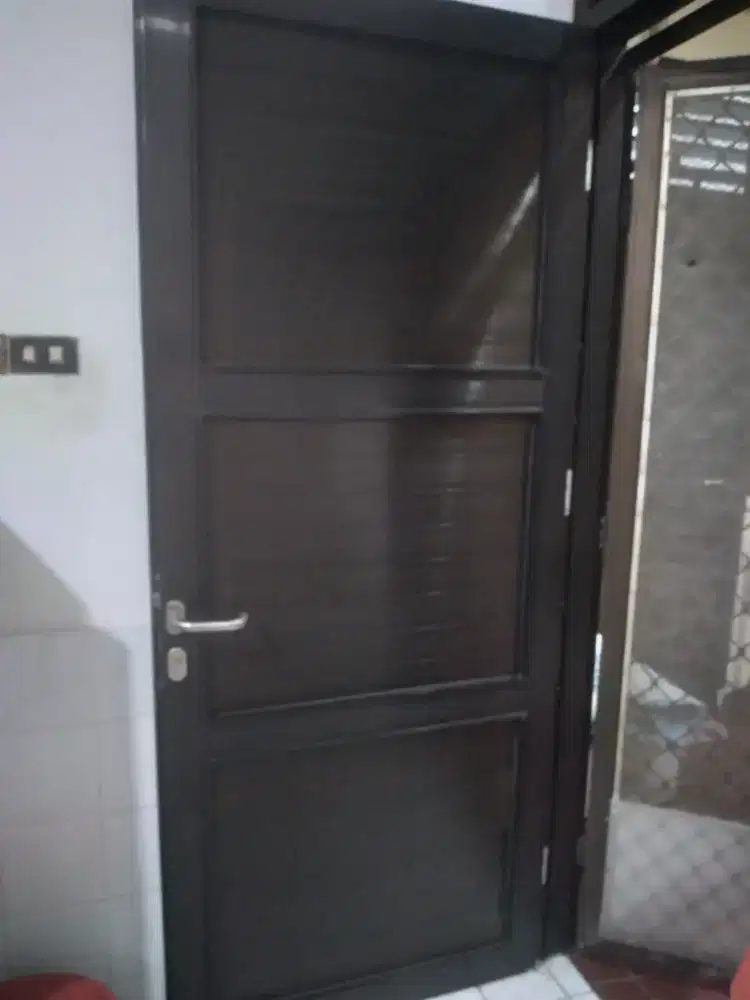 Pintu aluminium dobel spandrel T215cm L90cm bisa bayar ditempat COD