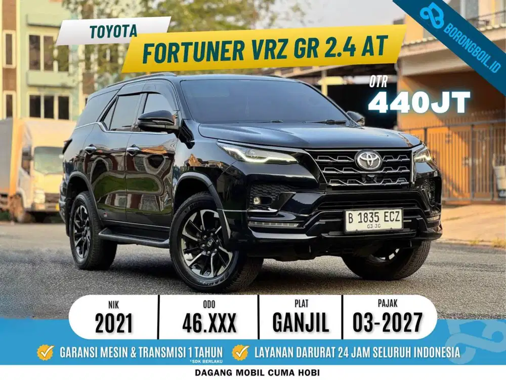 Low KM! Toyota Fortuner VRZ GR 2.4 AT 2021 Hitam