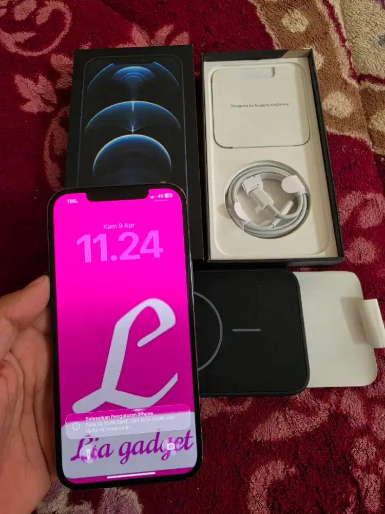 iphone 12 pro max 256gb resmi inter permanenen,imei permanen kyk iBox