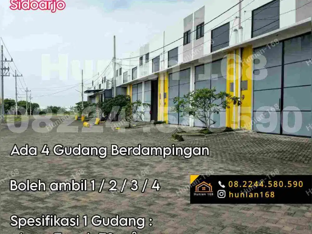 Gudang Pergudangan Safe n Lock Kawasan Ekonomi Khusus HIPS Halal Industrial Park Lingkar Timur CIP Sirie Sinar Buduran Sidoarjo Pabrik Tanah