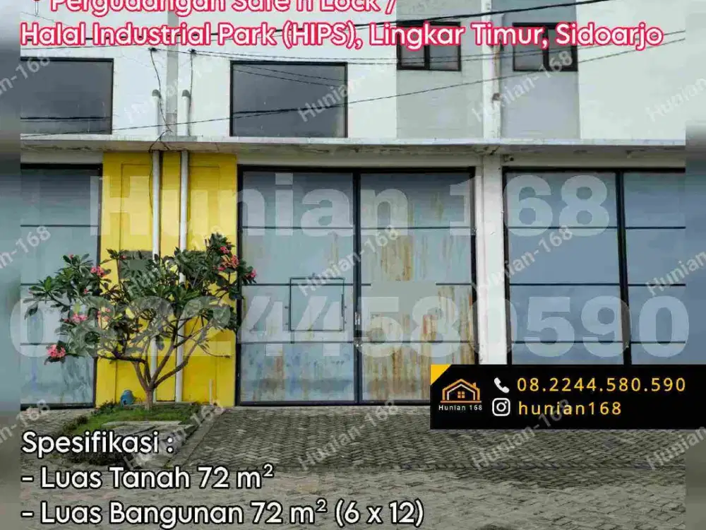 Gudang Pergudangan Safe n Lock Kawasan Ekonomi Khusus HIPS Halal Industrial Park Lingkar Timur CIP Sirie Sinar Buduran Sidoarjo Pabrik Tanah