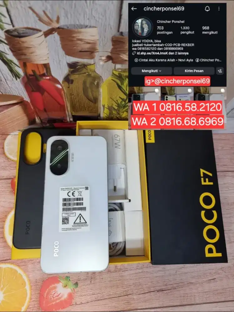 Jual HP likeNEW Poco F7 5g 12/512 super istimewa grns sampai okt 2027