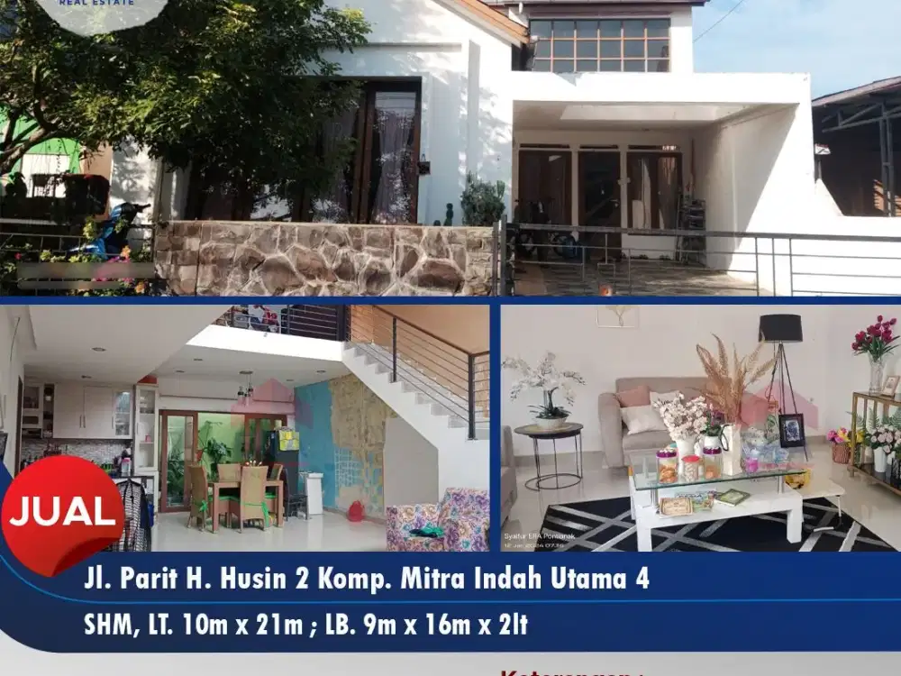 Rumah Tengah Kota. Carport Lega.  Parit Haji Husin 2. Pontianak Tenggara.