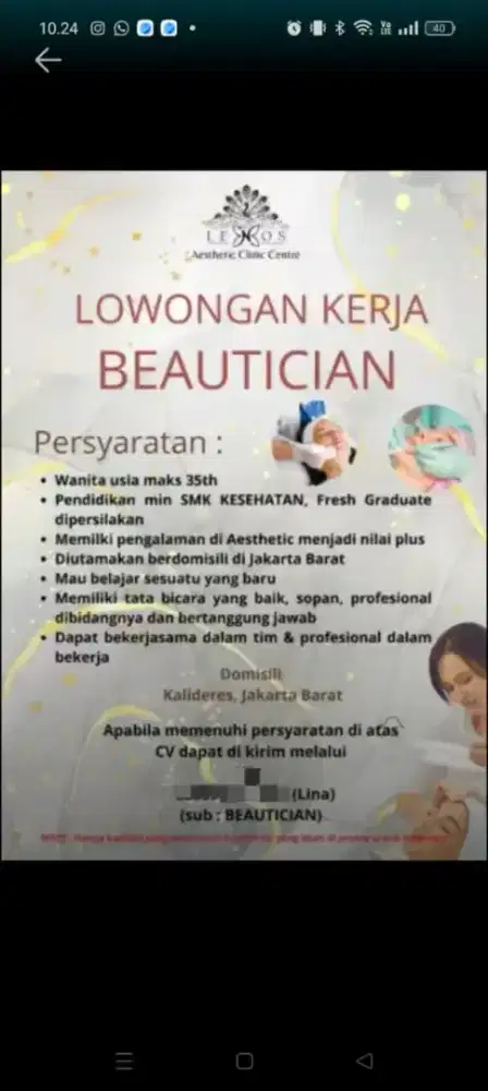 LOKER TRAPIS KECANTIKAN