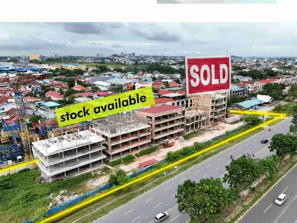 dijual Ruko Baru 4 Lantai hadap jalan utama Kaliban Square jln ahmad Yani Batam centre