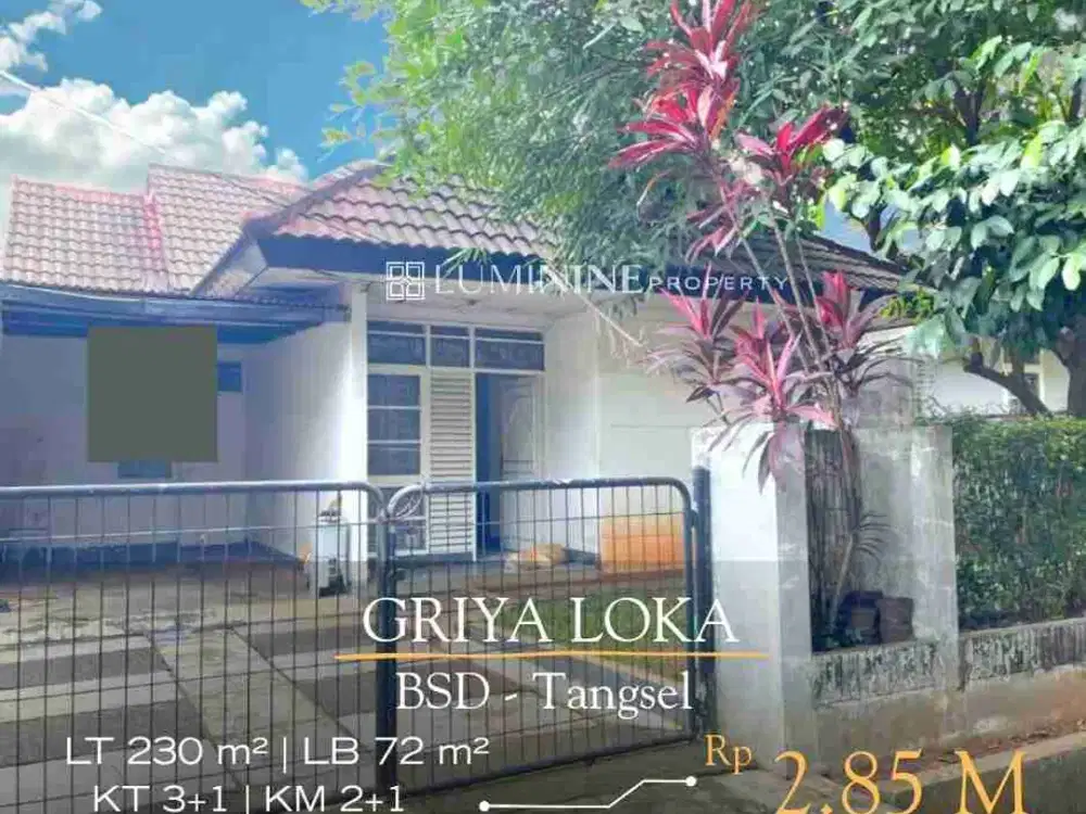 dijual rumah luas Lokasi aman nyaman di bsd city dekat pasmod, sekolah international, tol dan stasiun