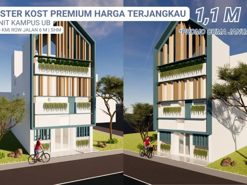 Rumah Kost Eksklusif di Merjosari Malang Dekat Kampus Bonus Full Furnished