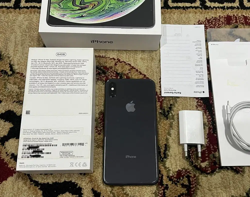 iPhone Xs Max 64Gb Space Grey Ex iBox Fullset Original No Minus