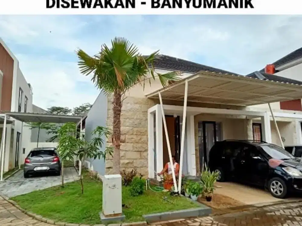 HOUSE FOR RENT. DISEWAKAN RUMAH CANTIK, DESIGN MODERN, BANYUMANIK SEMARANG. KONTRAKAN SEMI FURNISH