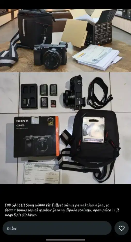 SONY a6400 kit.