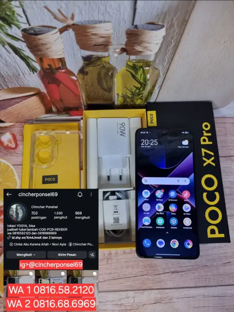 Jual hp istimewa POCO X7 PRO 5g 12/512 likenew mulus BH 100% grns on