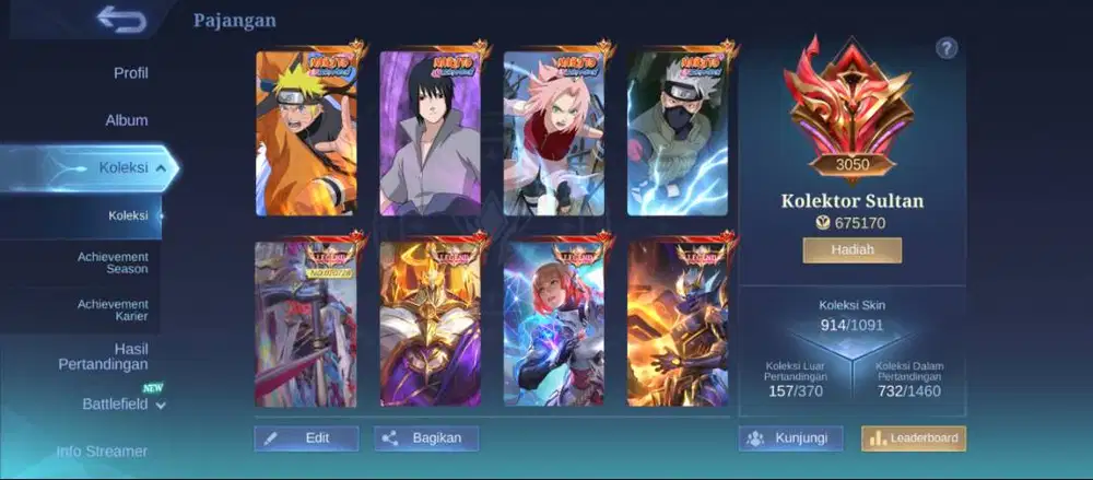 Silahkan yang minat jual akun mobile legends aman dan terpercaya