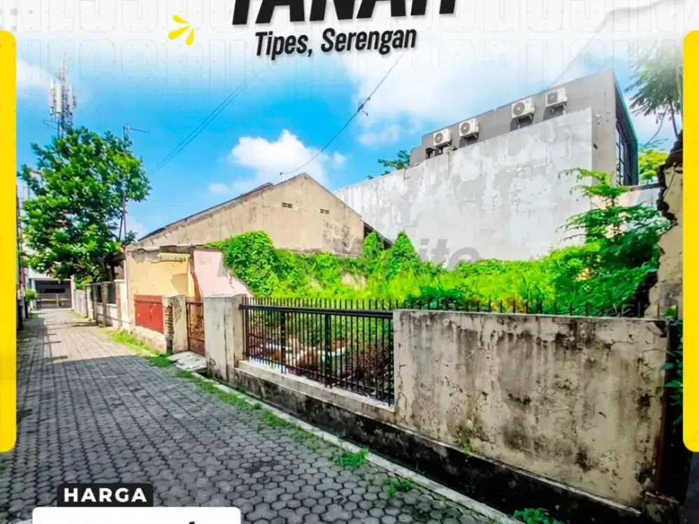 Tanah Strategis Siap Bangun di Tipes Serengan, Lokasi Premium Tengah Kota Solo