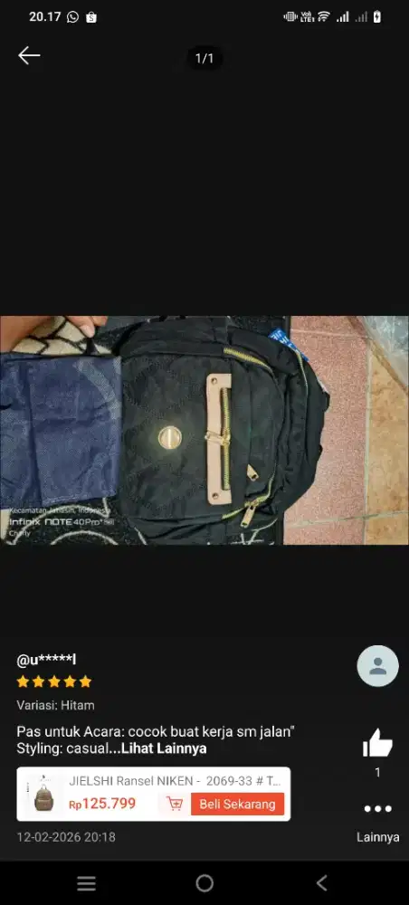 Tas niken tas ransel