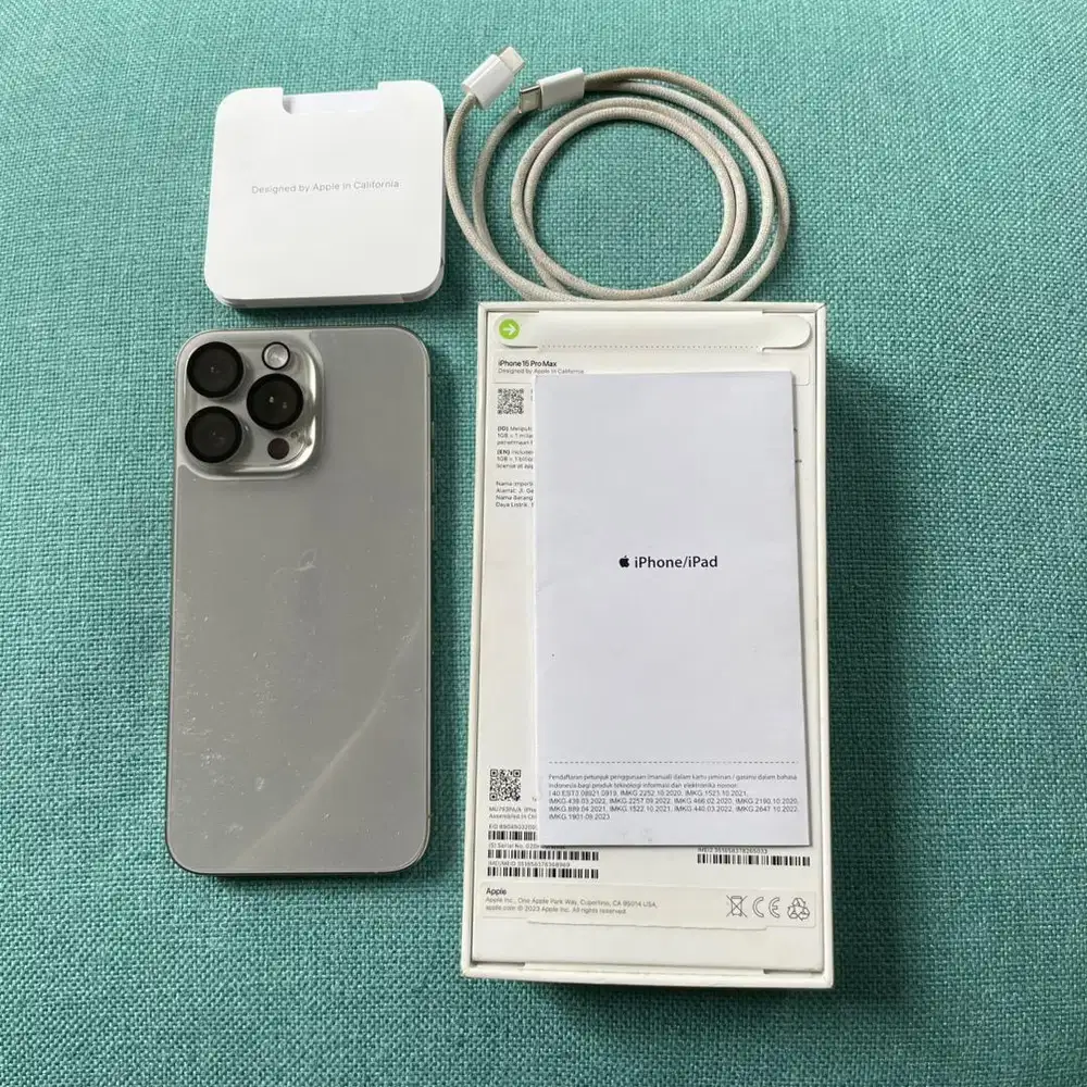 Iphone 15 Pro Max 256gb ibox fullset ori  Natural Titanium