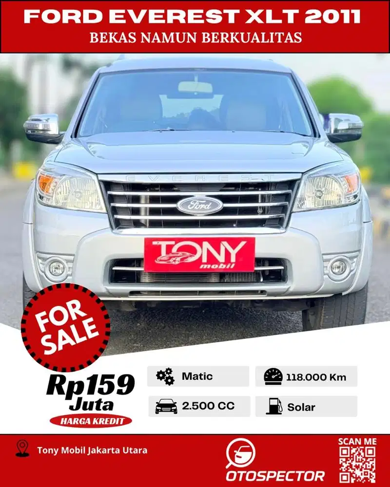#Tony Mobil# Ford Everest 2.5 XLT AT 2011 Silver